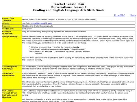 Listening Comprehension Lesson Plans And Worksheets Lesson Planet