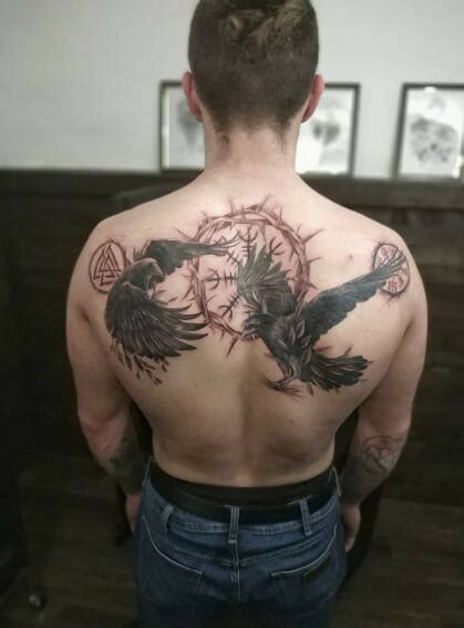 Huginn And Muninn Tattoo Ideas To Channel Norse Wisdom Psycho Tats