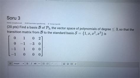 Solved Soru 3 Henüz cevaplanmadı 20 00 üzerinden Chegg