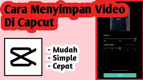 Cara Menyimpan Video Di Capcut Youtube