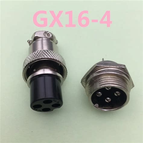 1set GX16 4 Pin Connector Male Female Diameter 16mm Wire Panel