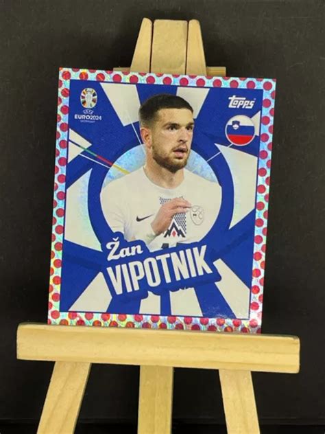 Topps Uefa Euro Sticker Zan Vipotnik Svn Ptw Euro Border