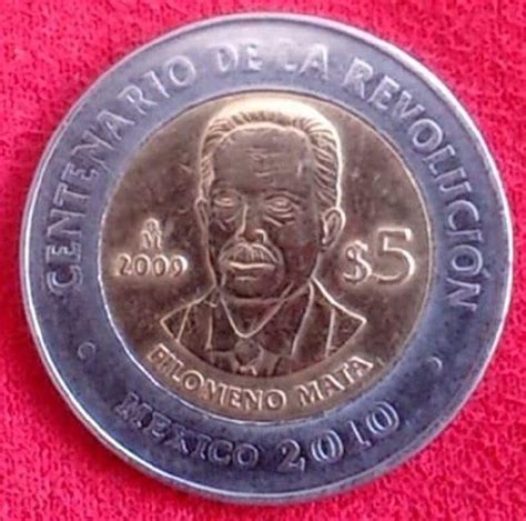 1 Moneda 5 Filomeno Mata 100 Aniversario Revolucion México Mercado Libre