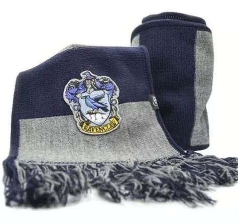 Bufanda Harry Potter Ravenclaw Rayada Escudo Bordado Licenc MercadoLibre