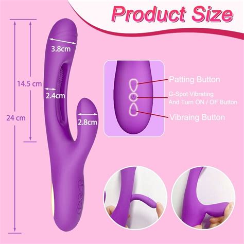 Rechargeable Patting Rabbit Vibrator Dildo G Spot Massager Sex Toy For