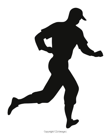 Baseball Player Running Clipart