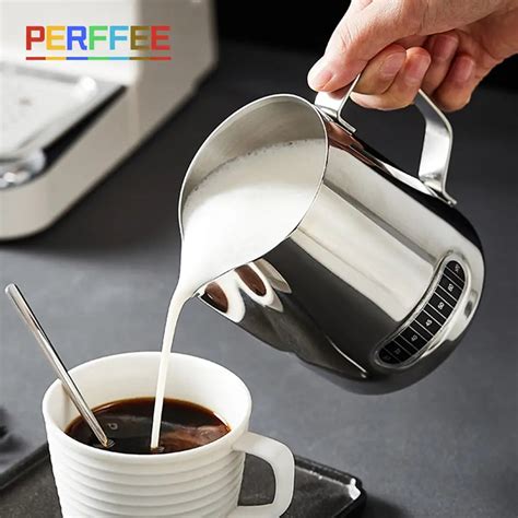 Coffee Milk Frothing Jug Stainless Steel Barista Pitcher