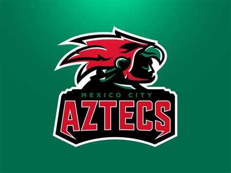 mexico city aztecs primary  matthew doyle football logo design