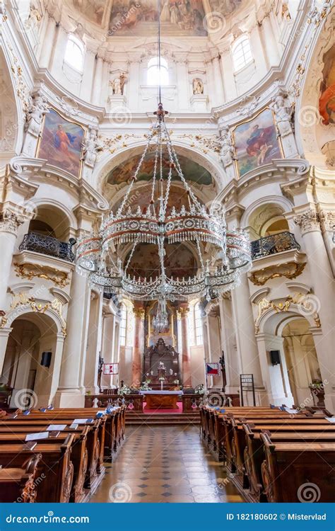 Interior of St. Nicholas Church on Old Town Square, Prague, Czech ...