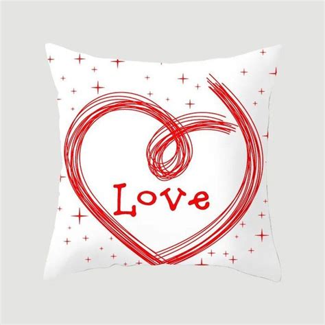 Juste de coussin romantique pour le jour de Léon taie d oreiller amour