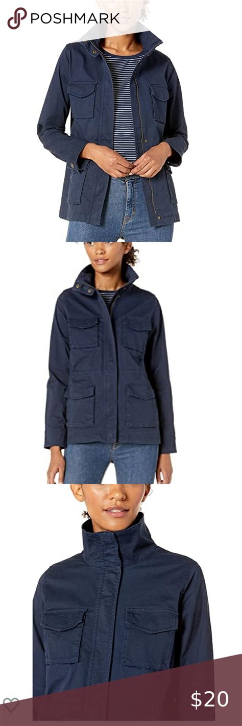 Womens Navy Utility Jacket Jackets Utility Jacket Jackets For Women