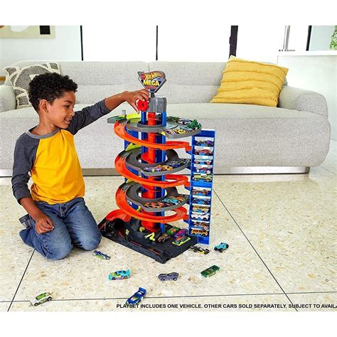 Hot Wheels City Mega Garage Playset With 1 Vehicle