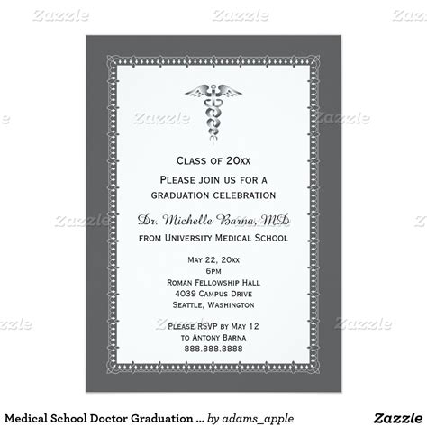 Medical School Doctor Graduation Announcements | Zazzle | School graduation announcements ...