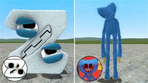 Playing As Alphabet Lore Z Vs Playing As Huggy Wuggy In Garrys Mod Youtube