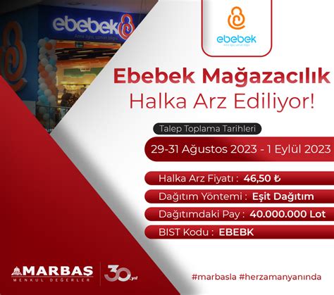 Ebebek Mağazacılık A Ş Halka Arz Ediliyor MARBAŞ