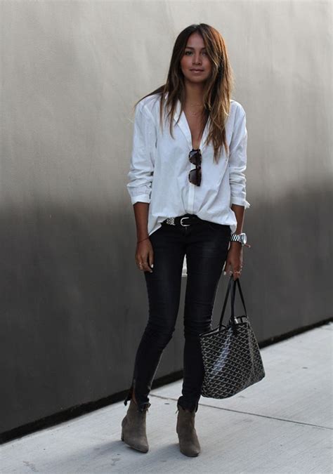 Formas Chic De Usar La B Sica Camisa Blanca Con Botones Look Con