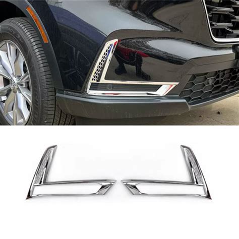 2pc ABS Chrome Front Fog Light Lamp Cover Trim Fits For 2023 2024 Honda