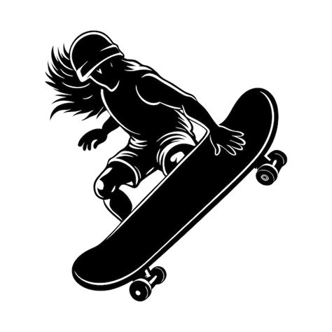 Premium Vector Skateboard Silhouette Vector