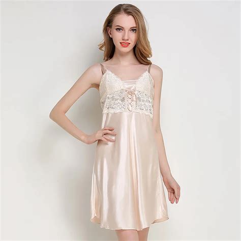 Bandages Sleepwear Hot Sell Sexy Satin Silk Lace Porn Night Dress Women Spaghetti Strap