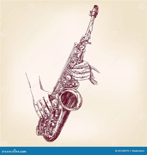 Alto Saxophone Pencil Drawing