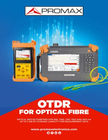 Promax Prolite B Single Mode Micro Otdr Datasheet Manualzz