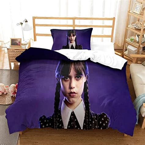 Housse De Couette Mercredi Addams Style 135x200 Cm HoussesCouette