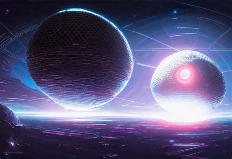 Photorealistic Painting Of An Intricate Dyson Sphere Stable