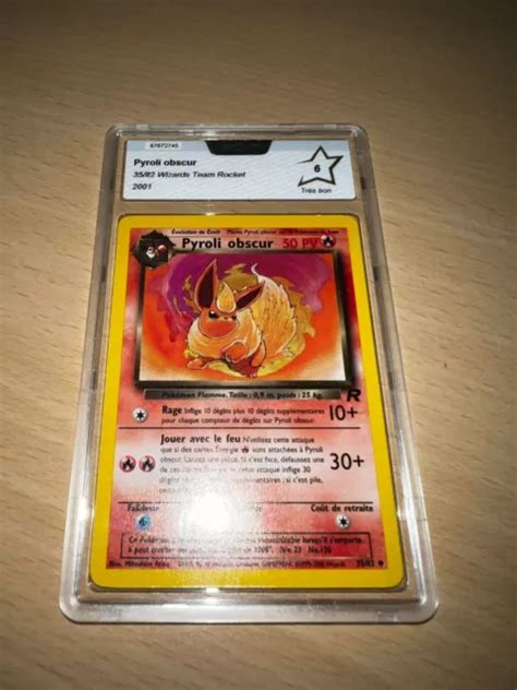 CARTE POKÉMON UNCO Pyroli Obscur 35 82 Team Rocket Edition 2 Français