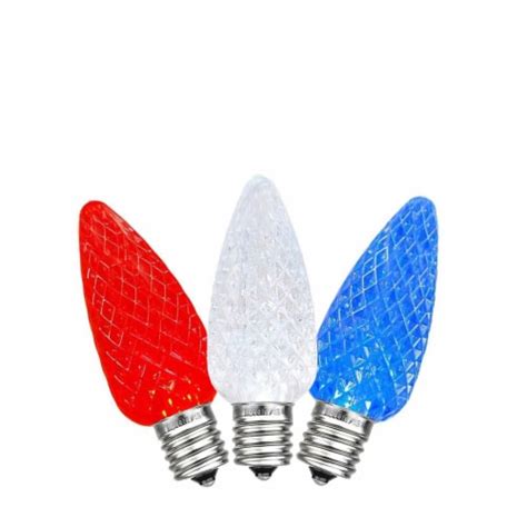 Pack C Led Outdoor Christmas Replacement Bulbs Red White Blue C