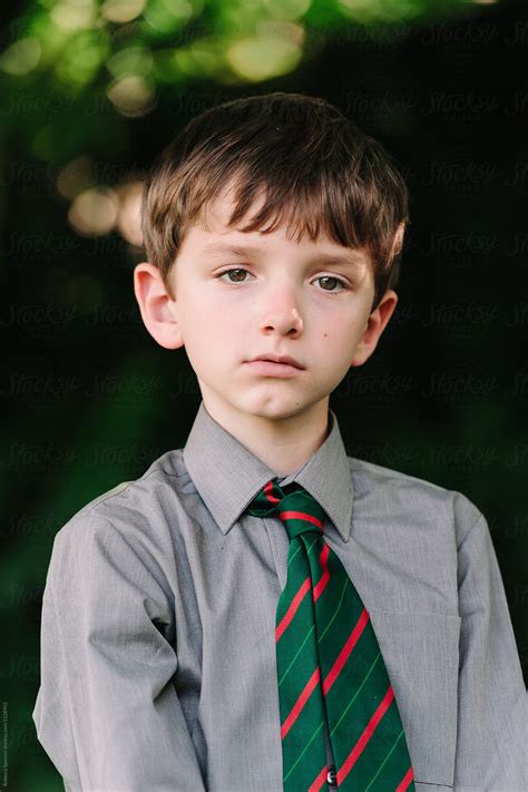 "Schoolboy In Shirt And Tie Uniform" by Stocksy Contributor "Rebecca ...