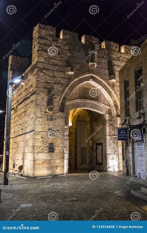 Porta De Jaffa Jerusal M Israel Foto De Stock Editorial Imagem De