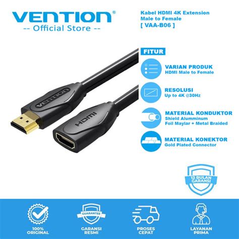 Jual Vention B Kabel Hdmi Extension Male To Female Meter