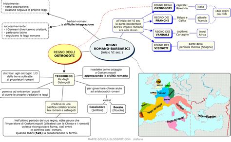 Mappa Concettuale Ostrogoti Materiale Per Scuola Media Materia Storia