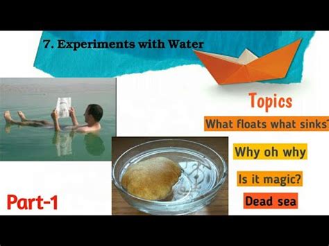 Ncert Class 5 EVS Ch 7 Experiments With Water Part 1 YouTube