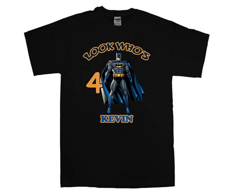 Batman Personalized Black Birthday Shirt - T-Shirts