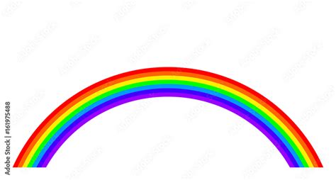 Rainbow Illustration On White Background Rainbow Bands In The Seven