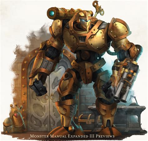 1 Art Mme Iii Art Previews The Clockwork Golem Dnd Concept Art