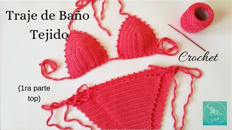 Top De Bikini Corte Clasico Tejido A Crochet 1ra Parte Bikinitop Youtube