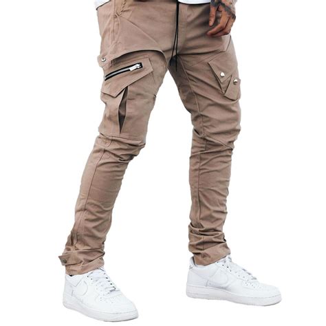 Utility Cargo Pants V11 Beige Prstge Paris Urban Street Wear