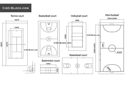 Courts Fields Courts Fields Free Cad Drawings How To Plan Sports