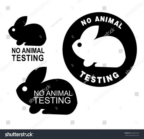 No Animals Testing Sign Icon Stock Vector Royalty Free 229001962