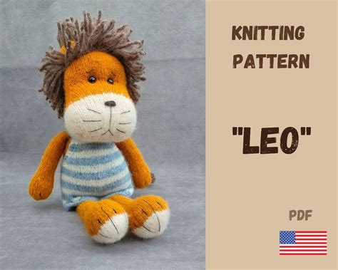 Knitting Pattern Lion Animal Pattern Knitted Leo in Clothes - Etsy