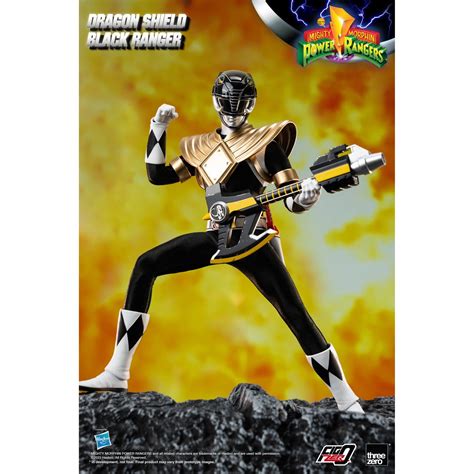 Mighty Morphin Power Rangers Dragon Shield Black Ranger FigZero 1 6