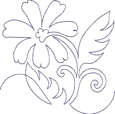 Single Flower Printable Flower Embroidery Patterns Printable Templates