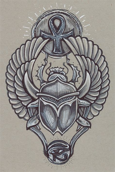 Egyptian Scarab Beetle Drawing at GetDrawings.com | Free for personal ...