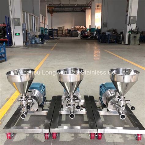 Stainless Steel Sanitary Mobile Tubular Homogenizing Emulsion Pump With