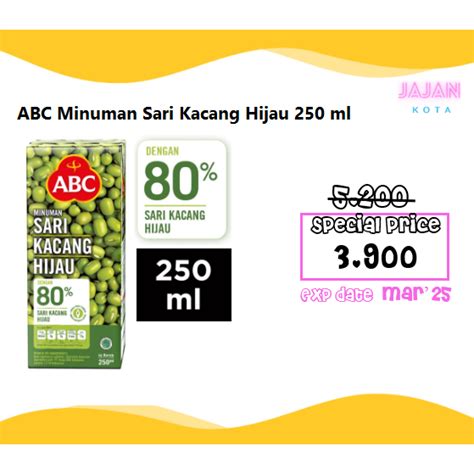 Jual Abc Minuman Sari Kacang Hijau Ml Shopee Indonesia