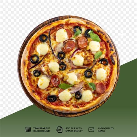 Pizza De Pepperoni Psd Aislada Sobre Un Fondo Transparente Archivo