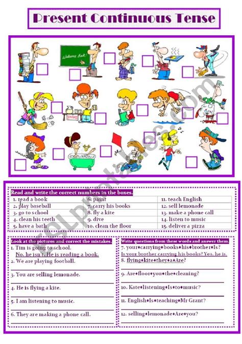 Present Continuous Esl Worksheet By Jecika