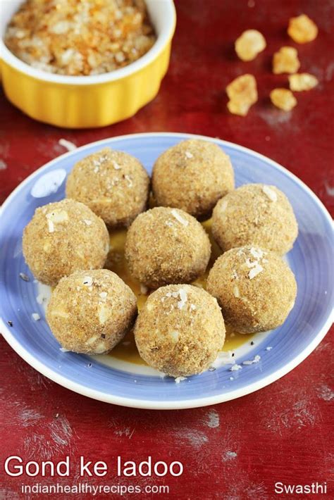 Gond Ke Laddu Recipe Gond Laddu Recipe Edible Gum Ladoos